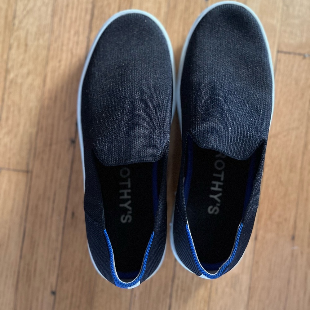 Rothy's Black Slip On Sneakers - GREAT condition